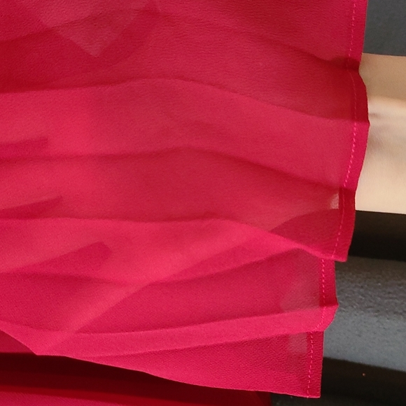 BCBGeneration Pink Flowy Sheer Tank Top - Picture 4 of 9